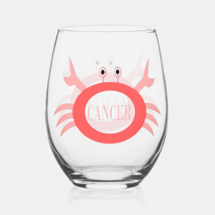 Vaso De Vino Cangrejo con estrella de cáncer