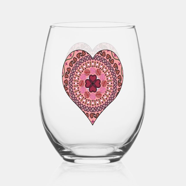 Vaso De Vino Capas del Corazón (Anverso)