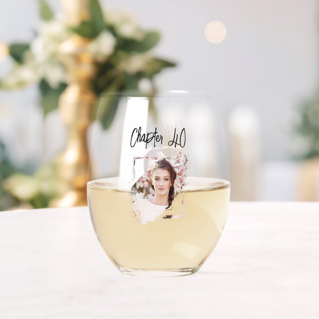 Vaso De Vino Capítulo de cumpleaños 40 (Insitu (Boda))
