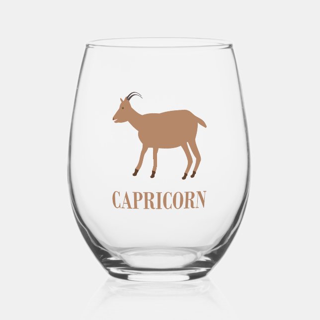 Vaso De Vino Capricorn Star Sign Goat (Anverso)