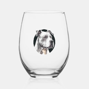 Vaso De Vino Cara de perro de Pitbull