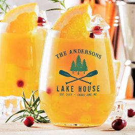 Vaso De Vino Casa de la familia Lake Moderna Rustic Boat Oar Pi