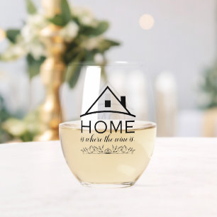 Vaso De Vino Casa es donde el vino es vidrio de vino