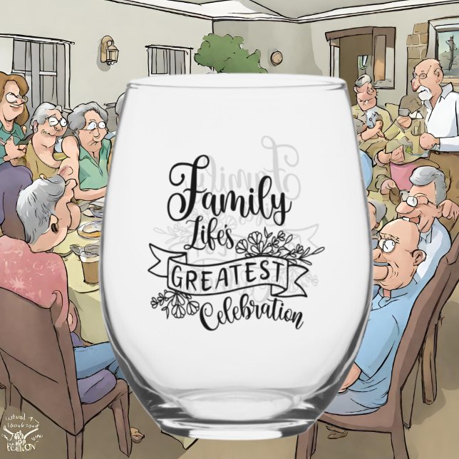 Vaso De Vino Celebración de la familia sentimental arte de pala (Subido por el creador)
