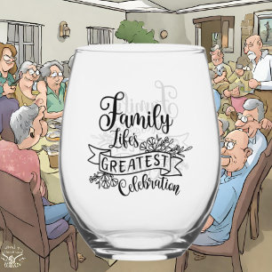 Vaso De Vino Celebración de la familia sentimental arte de pala