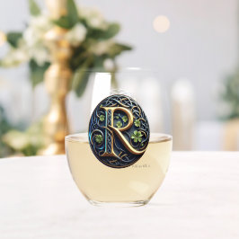 Vaso De Vino Celtic Monogram Wine Glass Set