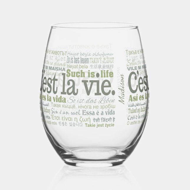 Vaso De Vino C'est La Vie (Anverso)