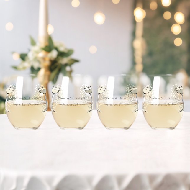 Vaso De Vino Champagne Design Wedding (Insitu (Boda))