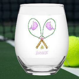 Vaso De Vino Chaquetas de tenis rosas personalizadas con cobert