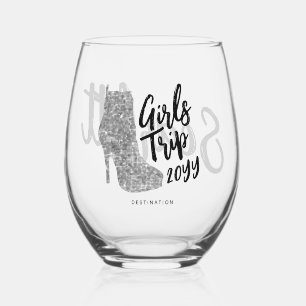 Vaso De Vino Chicas personalizados Viaje Disco Disco Botas Plat