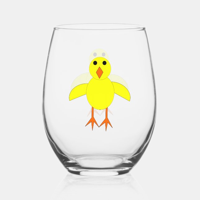 Vaso De Vino Chick de Pascua (Anverso)