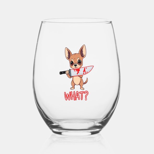 Vaso De Vino Chihuahua Sweet Little Pup (Anverso)