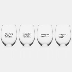 Vaso De Vino Chistoso aniversario de humor de relación de ducha