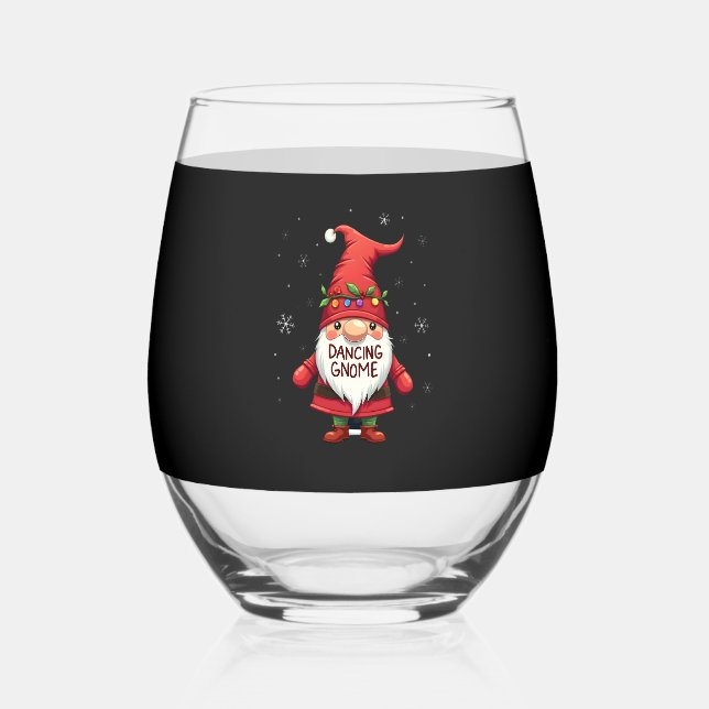 Vaso De Vino Christmas Gnome Dancing Gnome Family Christmas (1) (Anverso)