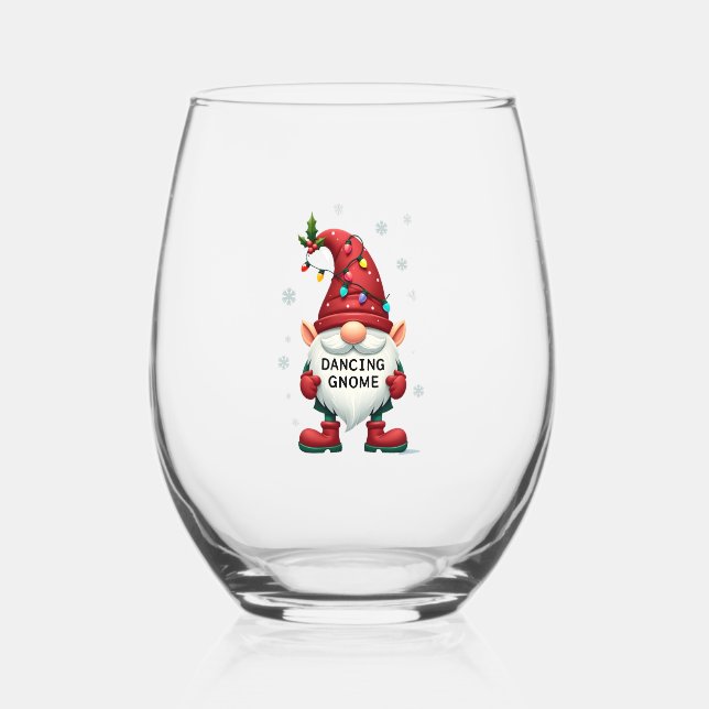 Vaso De Vino Christmas Gnome Dancing Gnome Family Christmas (2) (Anverso)