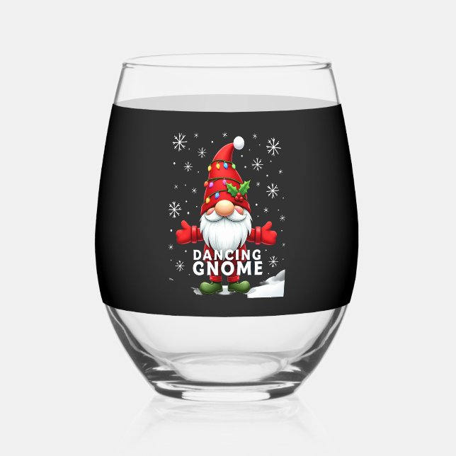 Vaso De Vino Christmas Gnome Dancing Gnome Family Christmas (4) (Anverso)