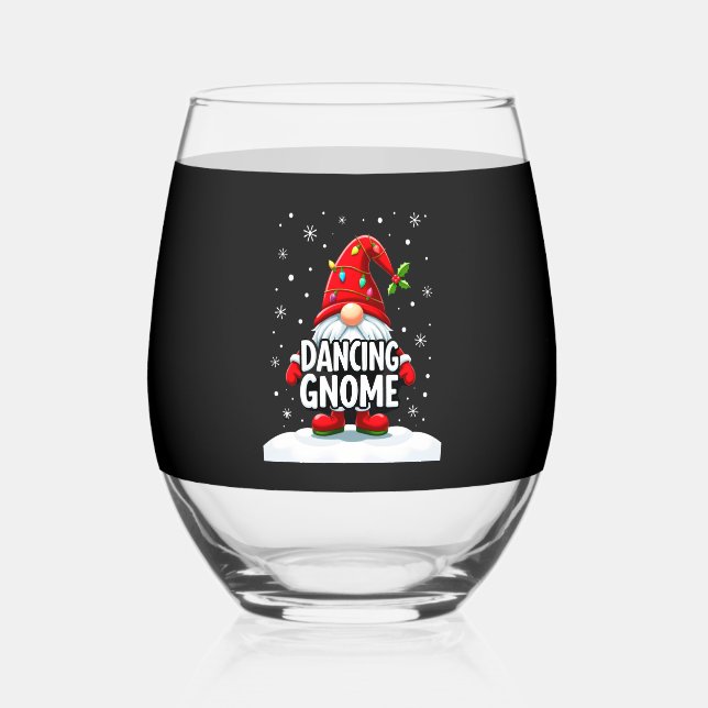 Vaso De Vino Christmas Gnome Dancing Gnome Family Christmas (5) (Anverso)