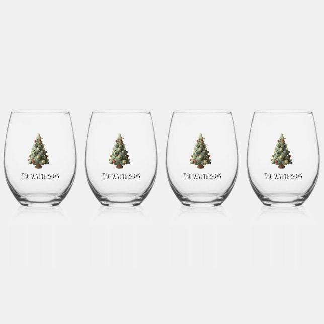 Vaso De Vino Christmas Holiday  (Anverso)