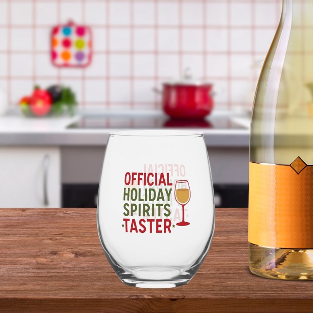 Vaso De Vino Christmas quote funny party spirits taster (Subido por el creador)