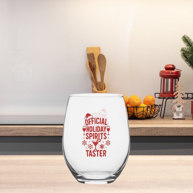 Vaso De Vino Christmas quote funny party spirits taster (Subido por el creador)