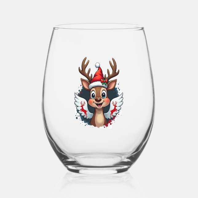 Vaso De Vino christmas Reindeer (1) (Anverso)