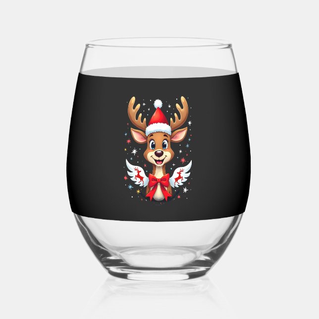 Vaso De Vino christmas Reindeer (3) (Anverso)
