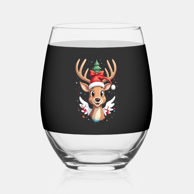 Vaso De Vino christmas Reindeer (4) (Anverso)