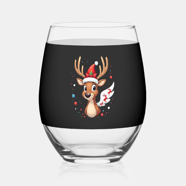 Vaso De Vino christmas Reindeer (5) (Anverso)
