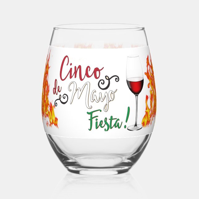 Vaso De Vino cinco de mayo-fiesta (Anverso)