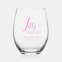 Vaso De Vino Cincuenta y Fabuloso Nombre Fecha Cumpleaños 50