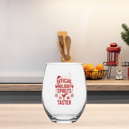 Vaso De Vino Cita de Navidad divertida probador de espíritus de