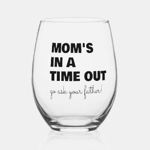 Vaso De Vino Cita divertida de mamá