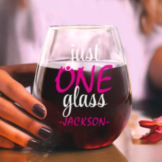 Vaso De Vino Cita Moderna De Humor De Color Rosa Día de la Madr