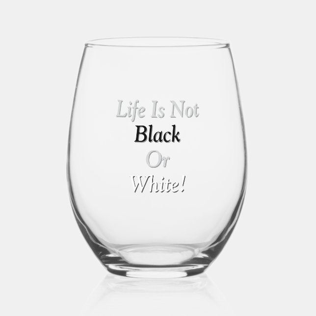 Vaso De Vino Cita personalizada de vida motivacional en blanco  (Anverso)
