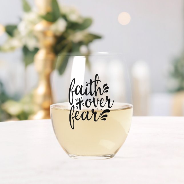 Vaso De Vino Cita Religiosa Cristiana Fe Sobre Miedo (Insitu (Boda))