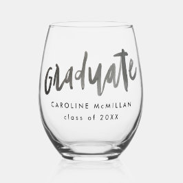 Vaso De Vino Clase de Graduado Personalizada de Graduación