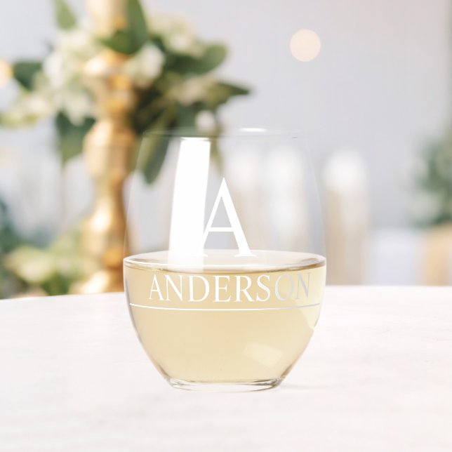 Vaso De Vino Clásico con nombre personalizado  (Insitu (Boda))