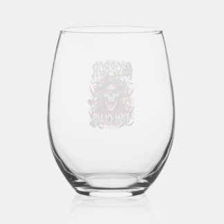 Vaso De Vino Club de Fans de Terror Calavera Gritando Capucha R