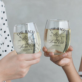 Vaso De Vino Club Social de Martini Negro Blanco Despedida de S