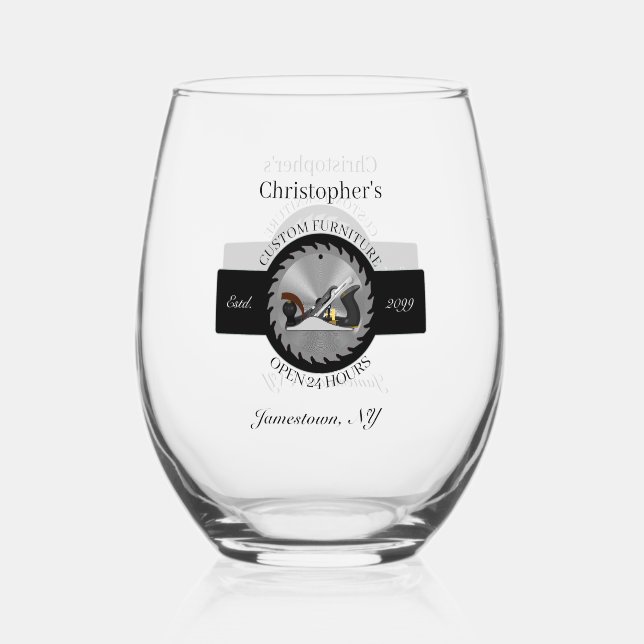 Vaso De Vino Cocktail de personalizado de diseño de madera para (Anverso)