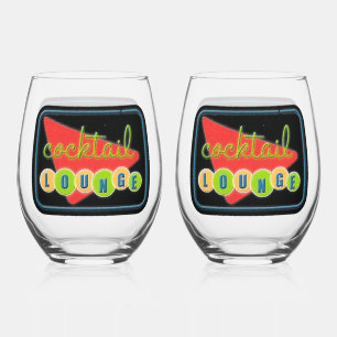 Vaso De Vino Cocktail Lounge Stemless Wine Glasses