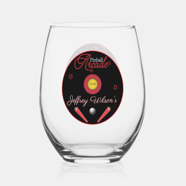 Vaso De Vino Cóctel Pinball Arcade Drinkware (Anverso)
