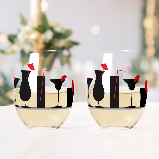Vaso De Vino Cócteles Gafas de vino sin cáscara (Insitu (Boda))