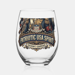 Vaso De Vino Comandante de cráneo colonial patriótico Sk oscuro