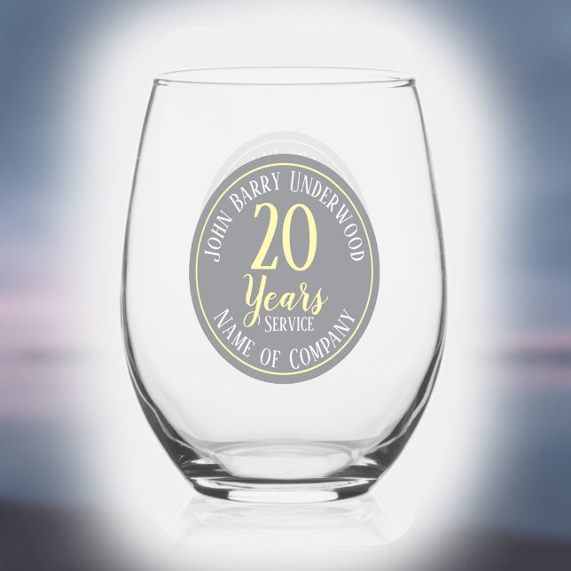 Vaso De Vino Compañía conmemorativa de 20 años de servicio (Subido por el creador)