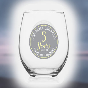 Vaso De Vino Compañía conmemorativa de 5 años de servicio