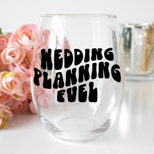 Vaso De Vino Compromiso de tipos de letra retro Regalos Boda Pl