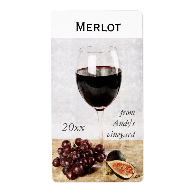 vaso de vino con botella de vino de fruta pegatina