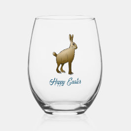 Vaso De Vino Conejo de Pascua