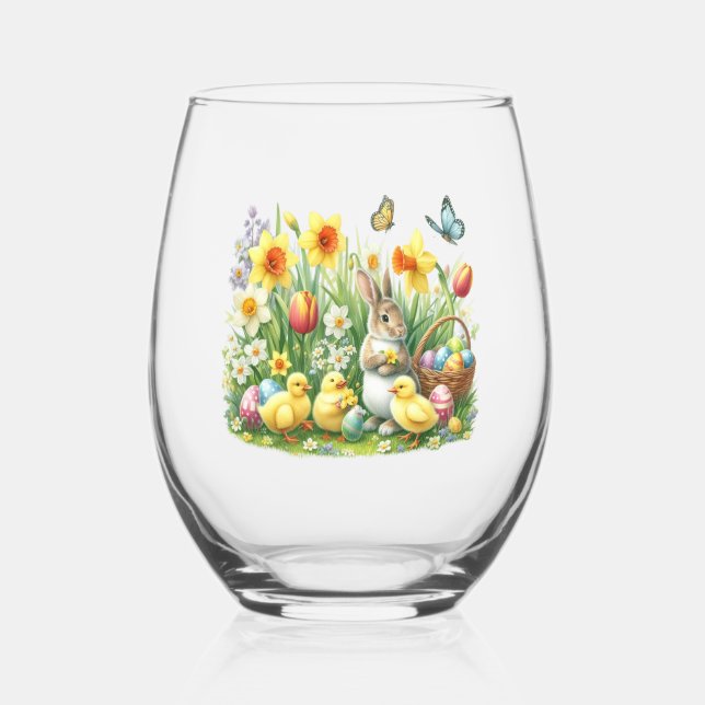 Vaso De Vino Conejo/pollo de primavera clásico/ventilado (Anverso)